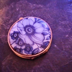 Enamel Blue Flower Locket